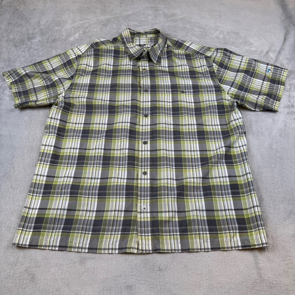 Kuhl Mountain Culture Short Sleeve‎ Button Up Shirt Mens XL Plaid